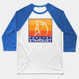 Podcast Stardust Sunset Gradient Logo Baseball T-Shirt